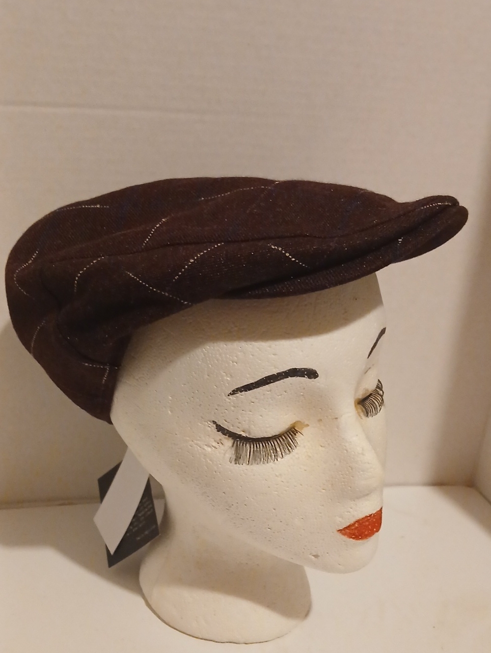 Quilted Brown Newsboy Cap - Men’s Classic Flat Hat